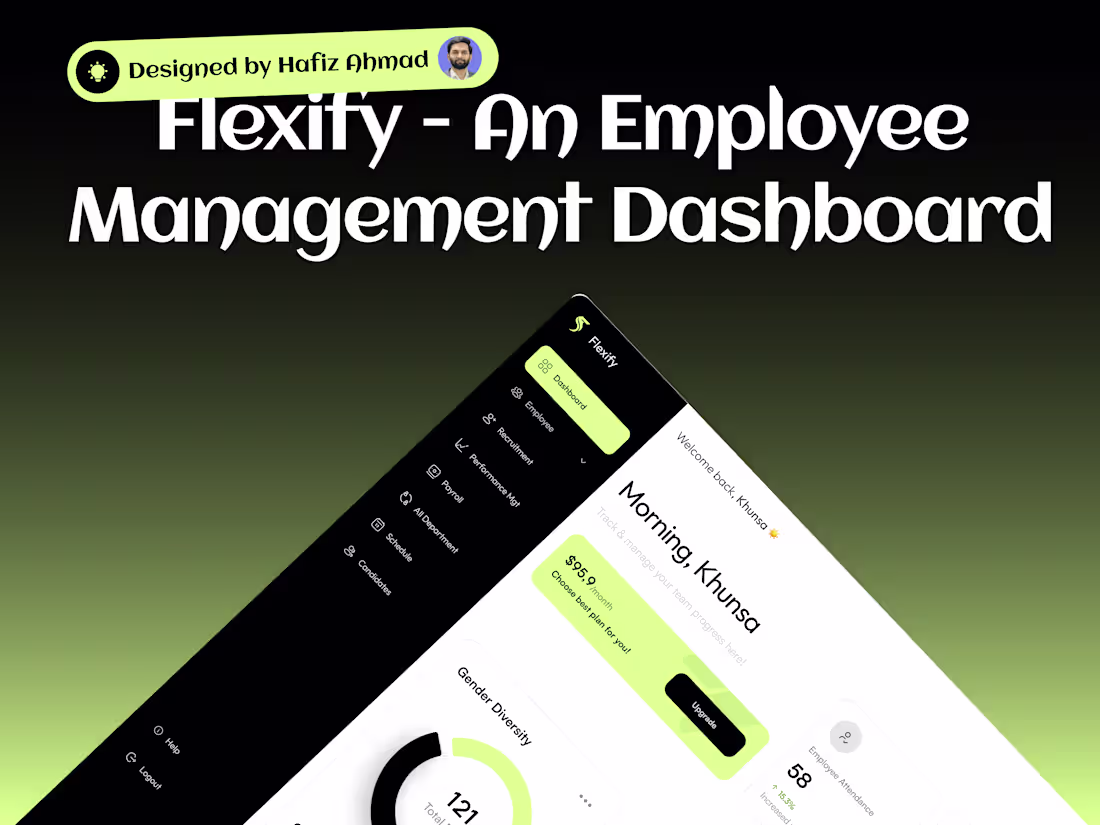 Cover image for User Interface Design for Flexify Admin Management Software