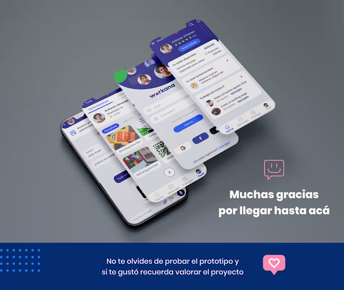 Cover image for Caso de estudio App Workana :: Behance