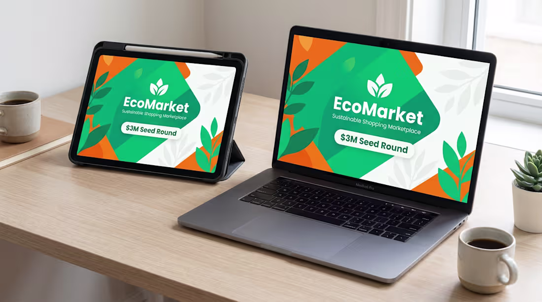 Cover image for EcoMarket - E-commerce Pitch Deck