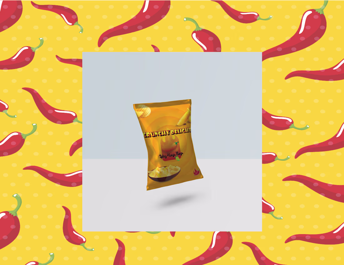Cover image for Crunchy Delight: chips packaging design