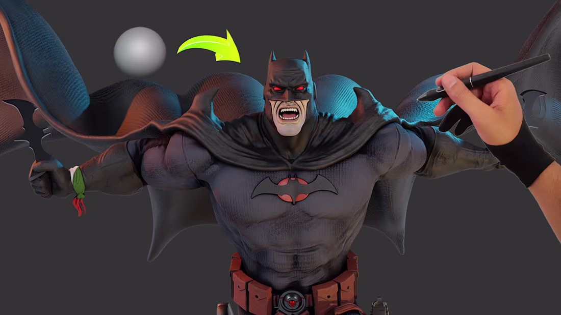 Cover image for Batman Sculpture from the flashpoint paradox :: Behance
