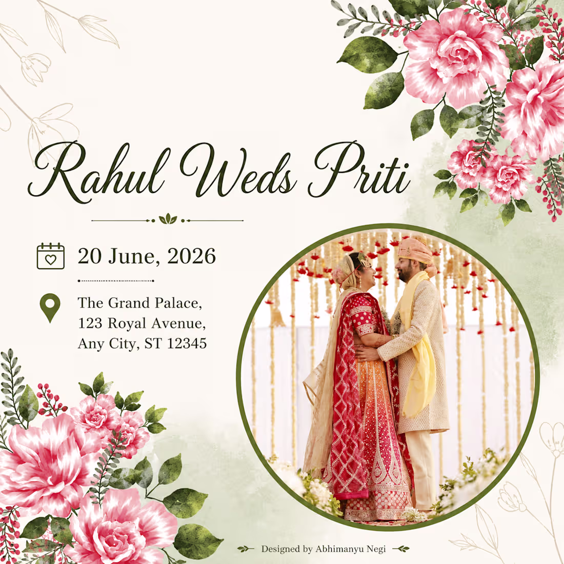 Cover image for Wedding InvitationSocial Media Post