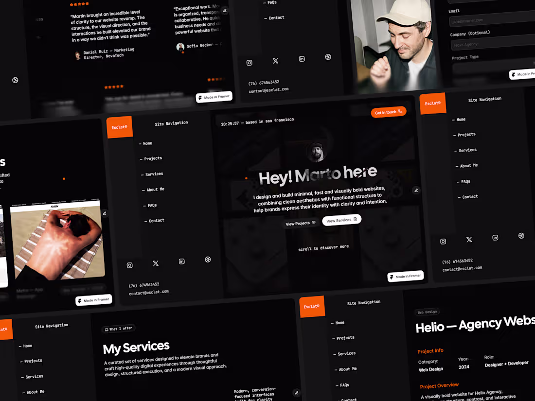 Cover image for Esclat — Building a Clean, Modern Portfolio Template in Framer