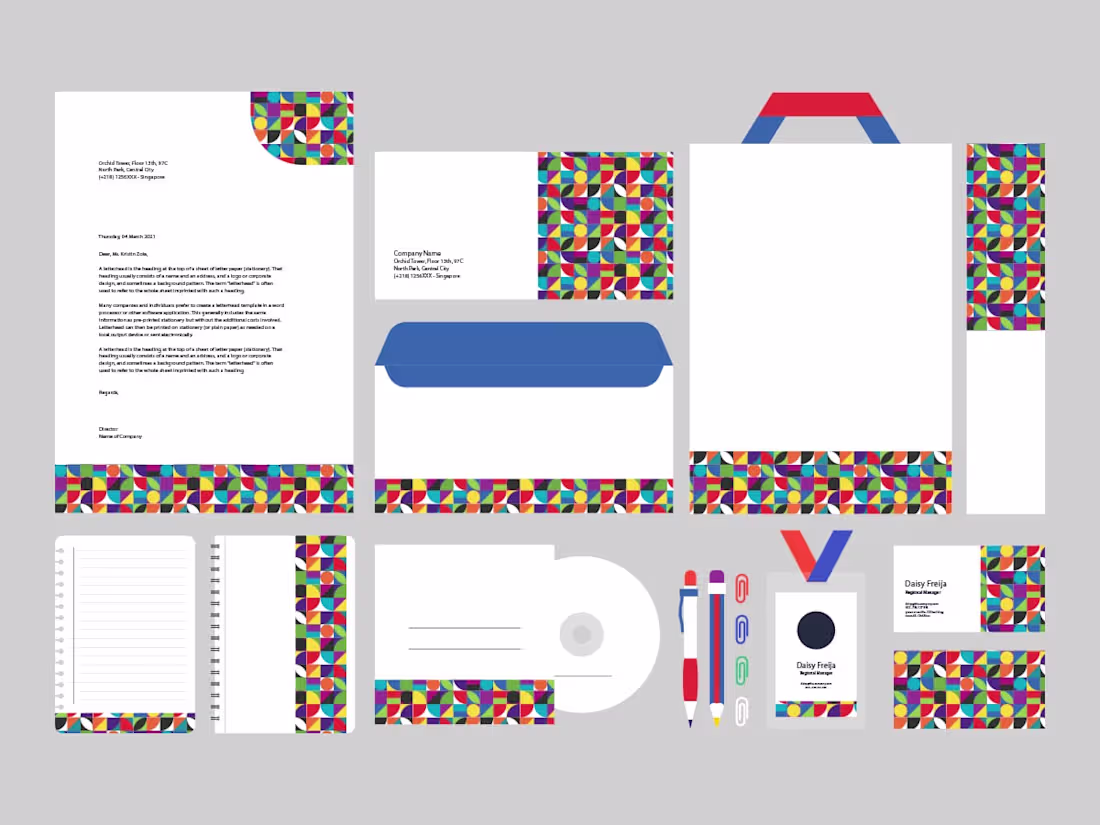 Cover image for Modern Vibrant Corporate Stationery & Branding Identity Design