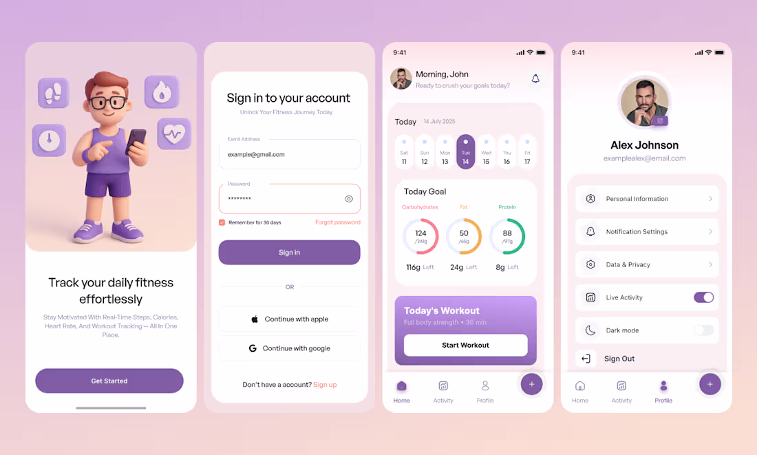 Cover image for Fitness Mobile app Design