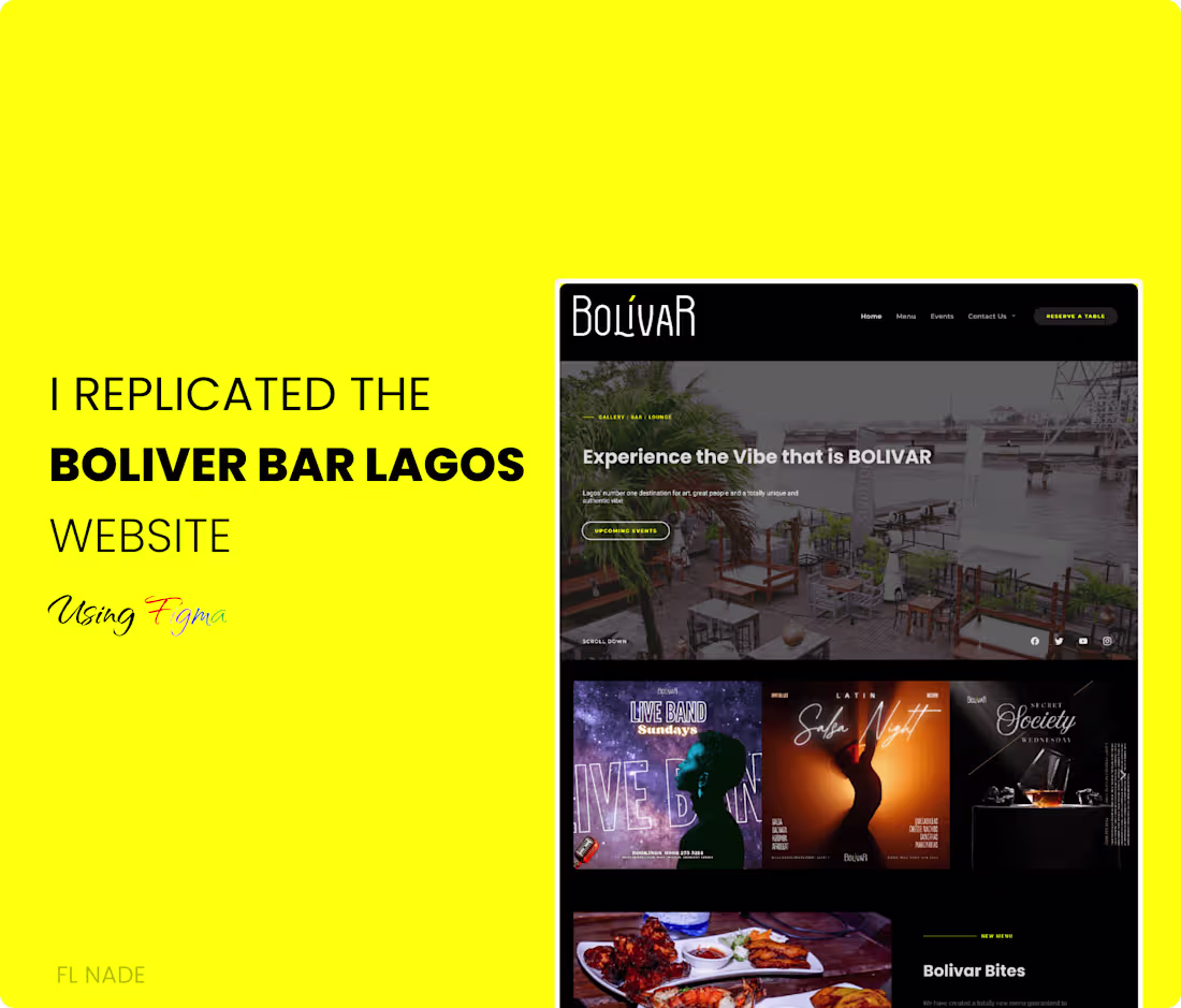 Cover image for I Replicated the Bolivar Bar Lagos Website