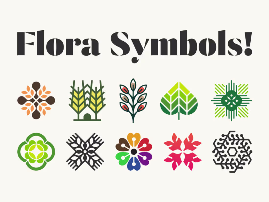 Cover image for Elegant Flora Symbols!