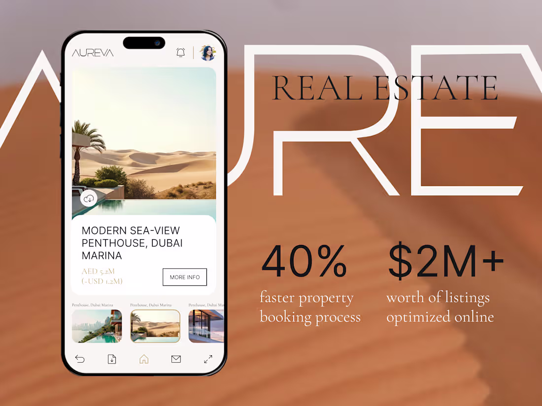 Cover image for UI / UX Website Design for a Real Estate Brand