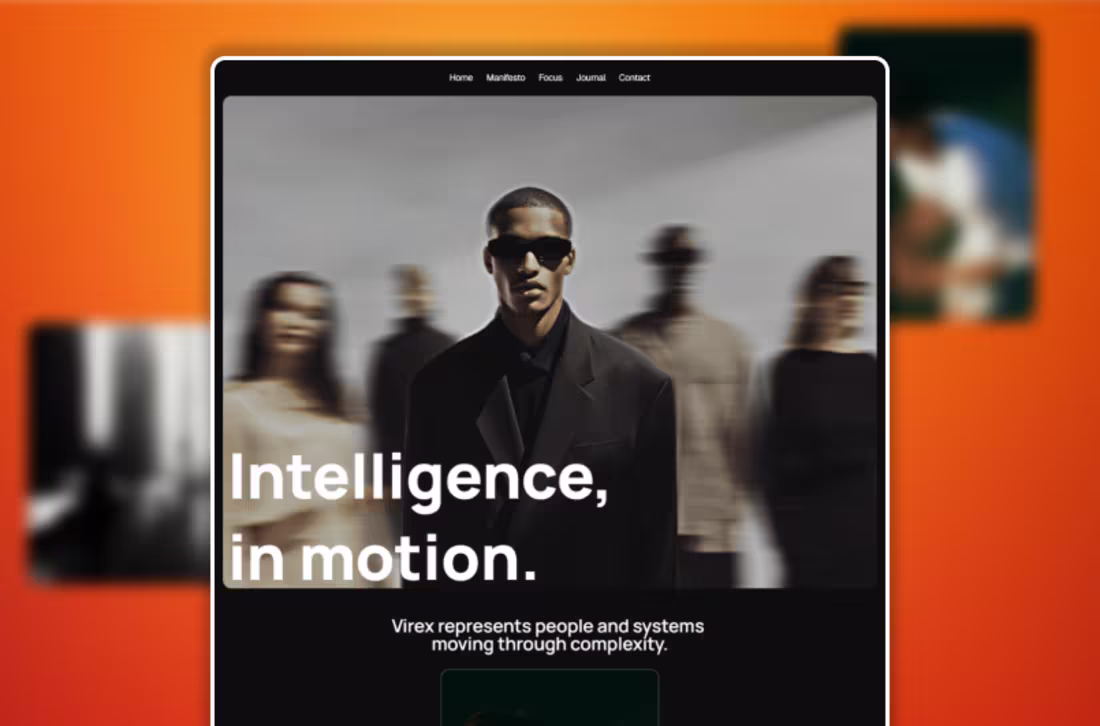 Cover image for I designed Virex as a controlled digital presence built arou...