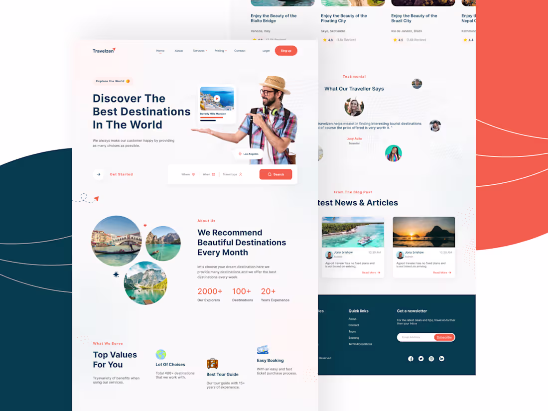 Cover image for Travel Agency Landing page