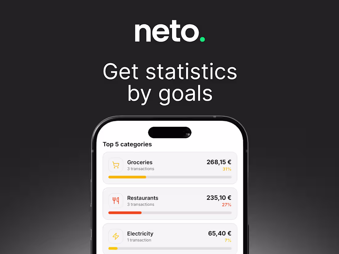 Cover image for Neto helps you track spending,