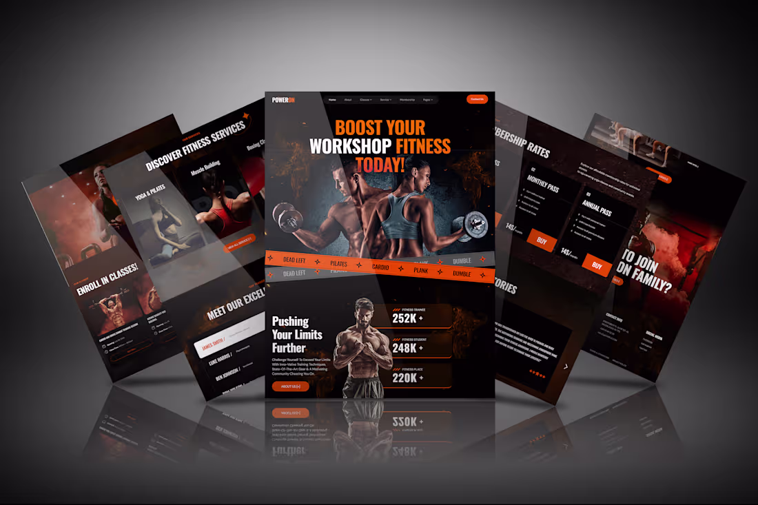 Cover image for POWERON - FITNESS WORKSHOP WEBSITE
POWERON