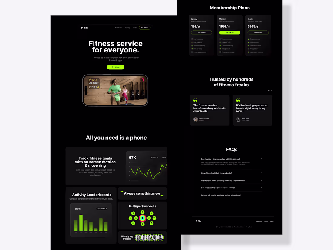 Cover image for Fitness Landing Page