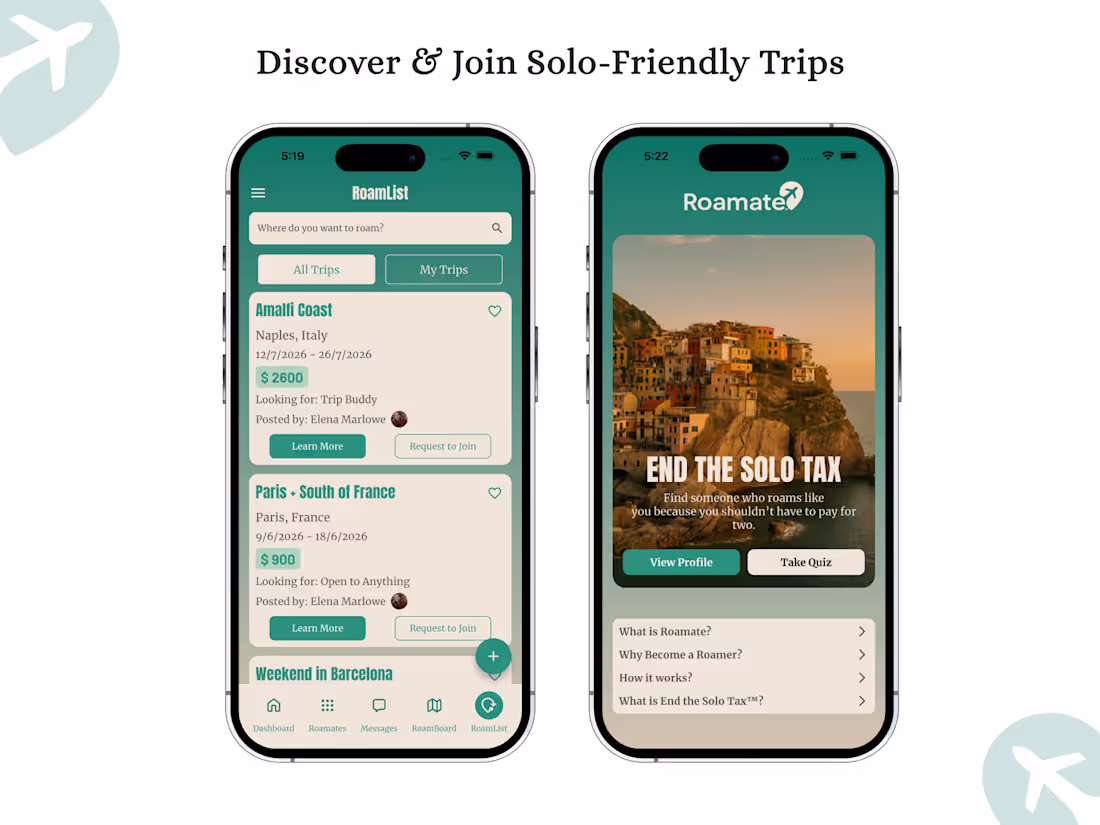 Cover image for Roamate™ Travel Platform Development by Empiric Infotech LLP