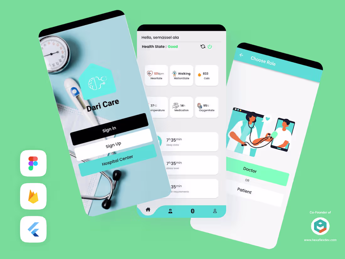 Cover image for Healthcare and Fitness - Mobile App Design
