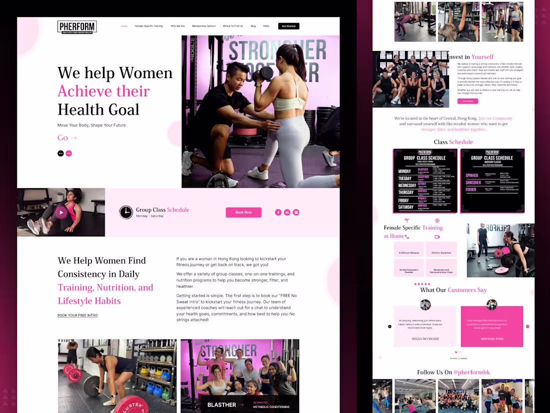 Cover image for Female Fitness Website Design