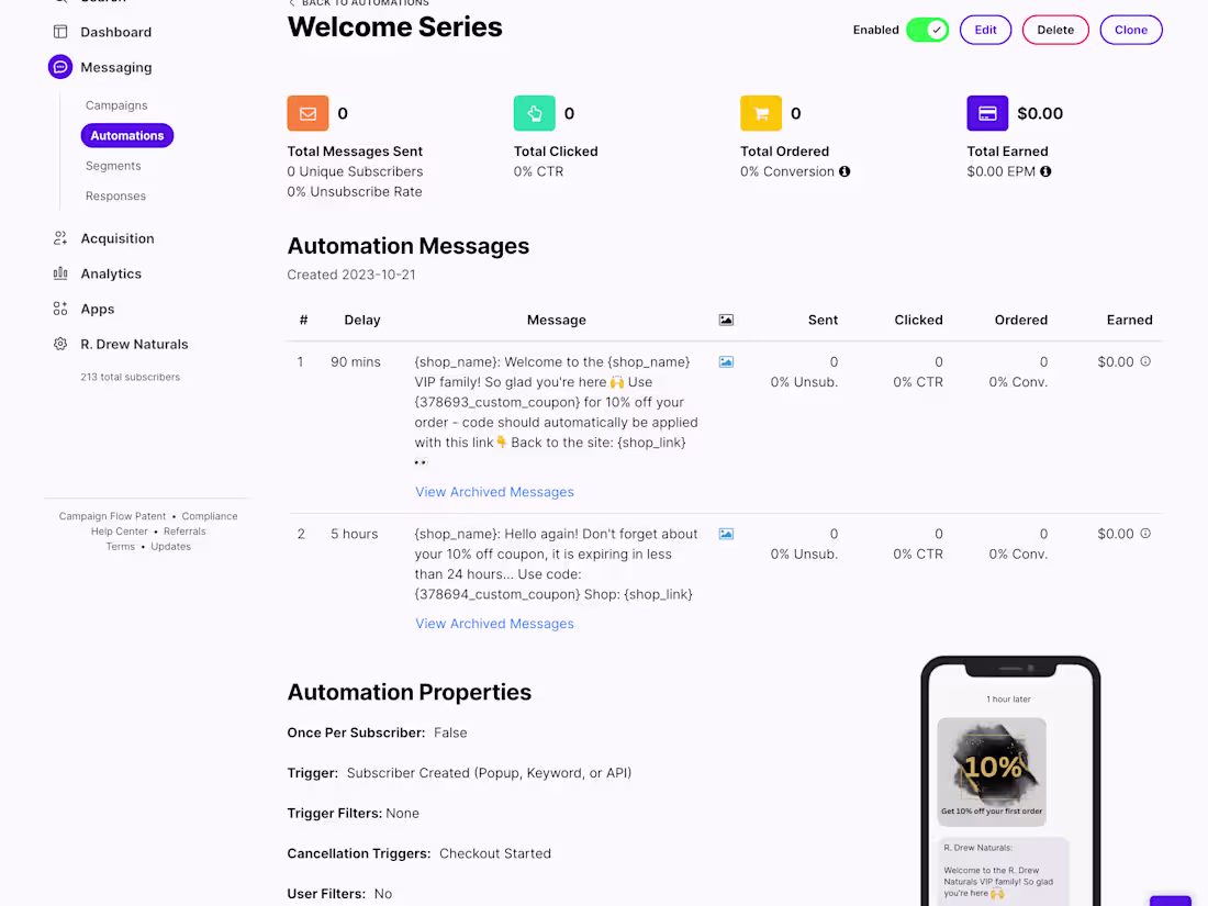 Cover image for Monthly SMS Campaign Management