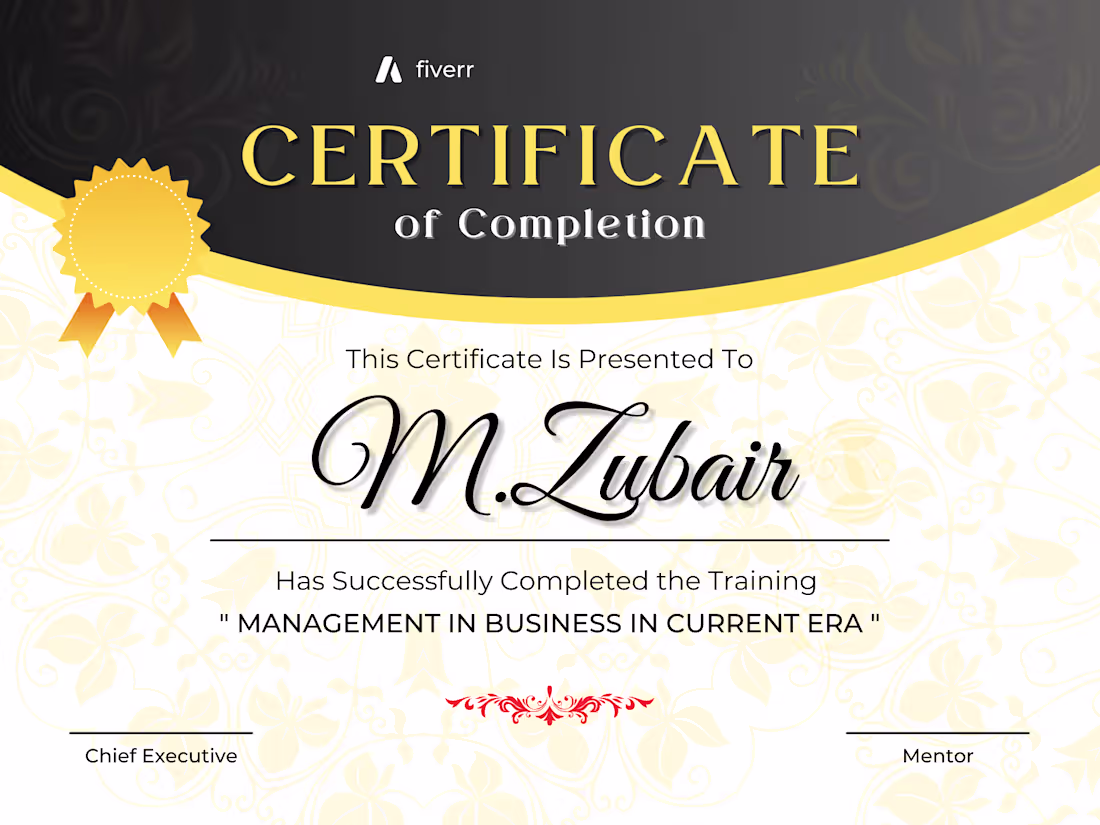 Cover image for Professional Certificate Design