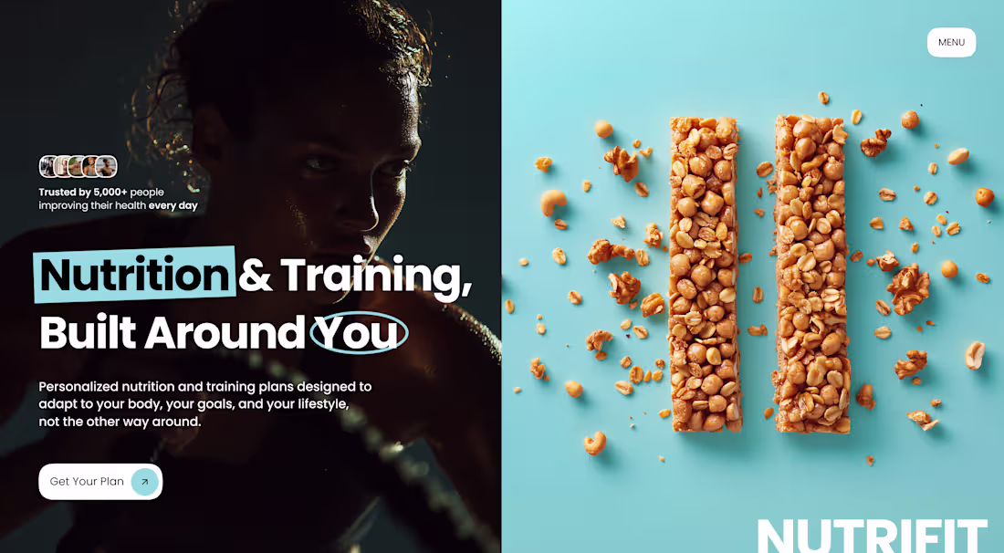 Cover image for Nutrition & Fitness Platform Website Design