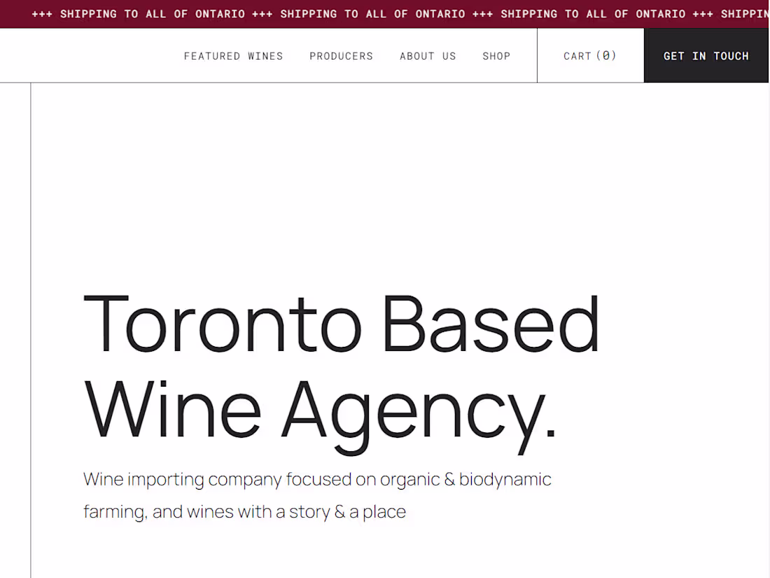 Cover image for Wine Agency E-commerce Website