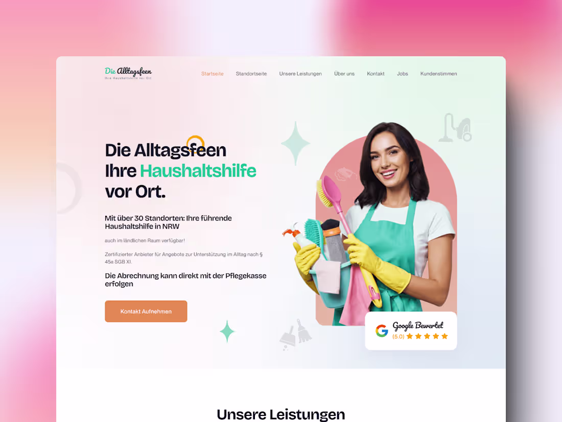 Cover image for „Die Alltagsfeen“ Webdesign & Development