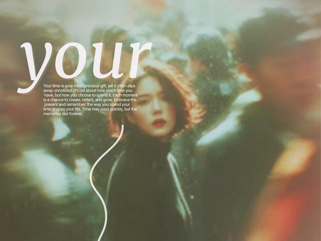 Cover image for Animated Motion Poster Design — “Your Time” A visually immer...