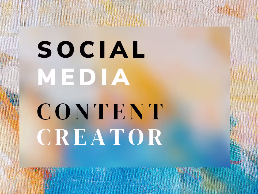 Cover image for Social Media Content Creation