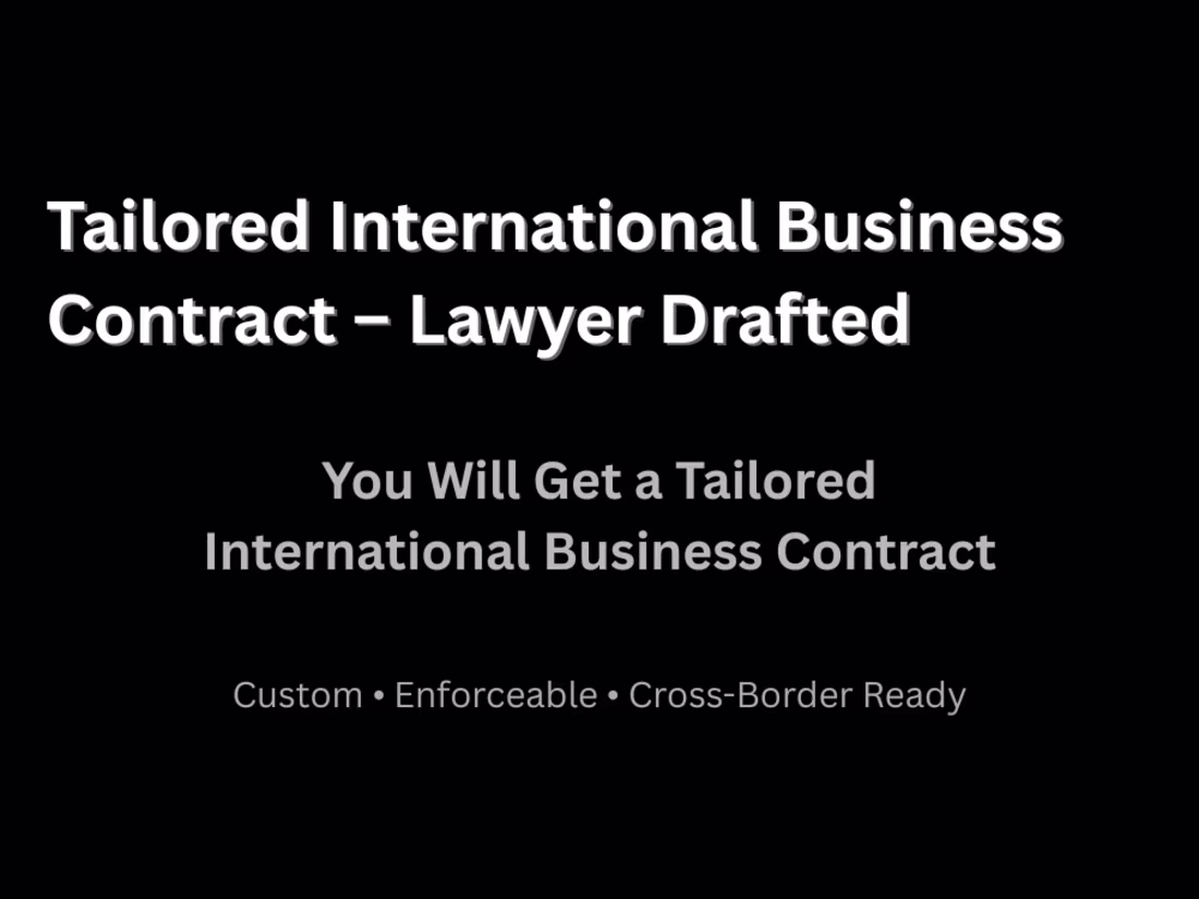 Cover image for Contract Drafting Service given on