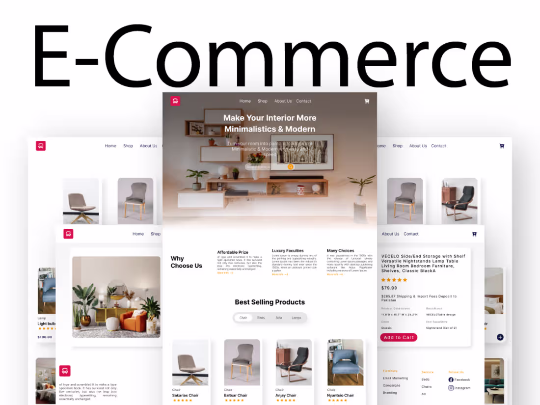 Cover image for E-Commerce Website | UX/UI Design on Behance