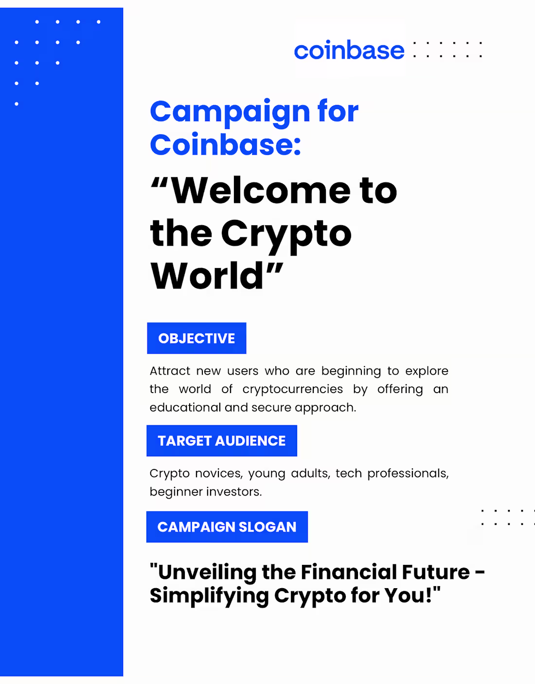 Cover image for Campaign for Coinbase: "Welcome to the Crypto World" :: Behance