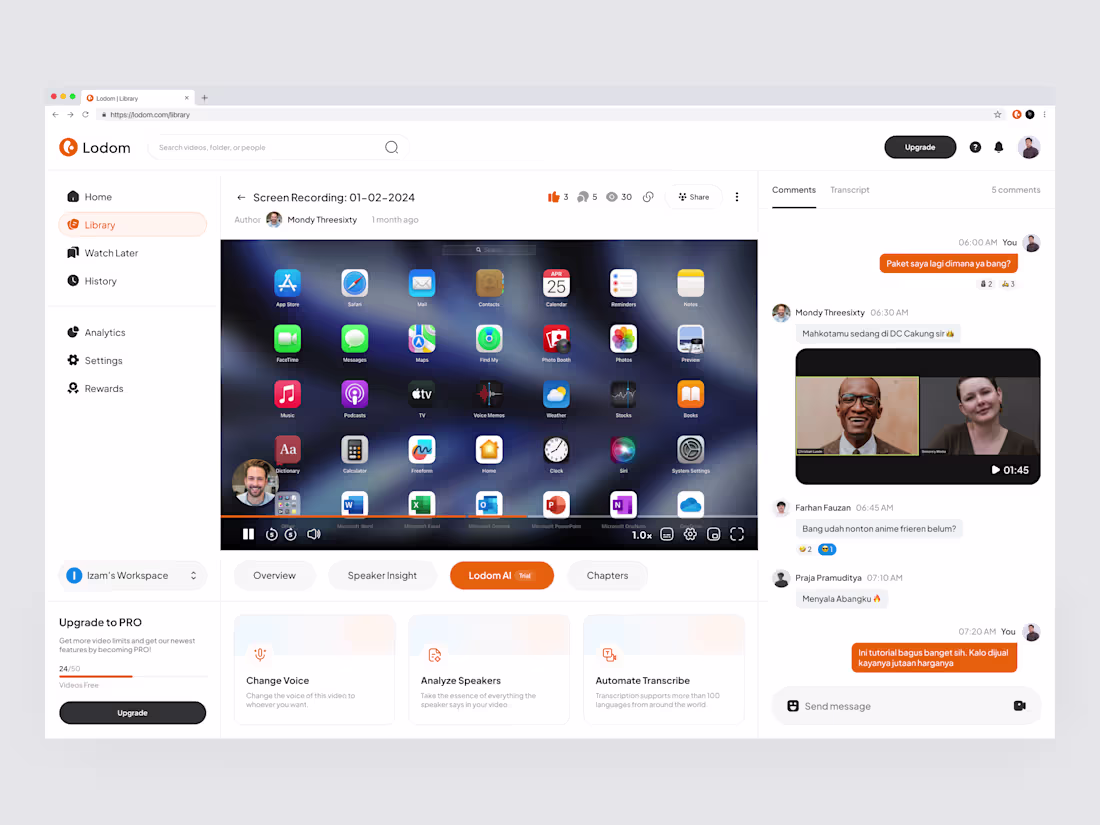 Cover image for Lodom Screen Recorder - Dashboard Detail