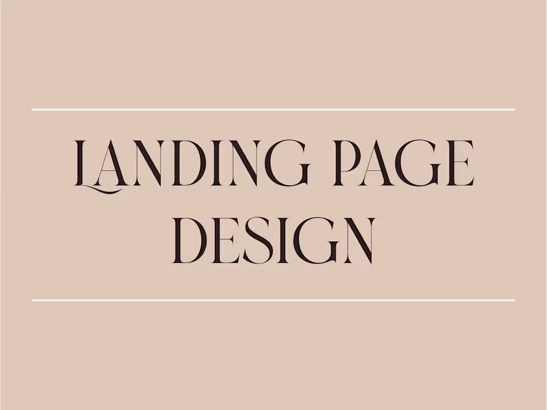 Cover image for Landing Page Design (Design Only)