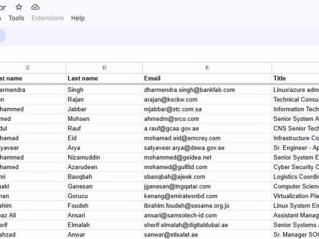 Cover image for 13k+ Contacts from Sales Navigator
