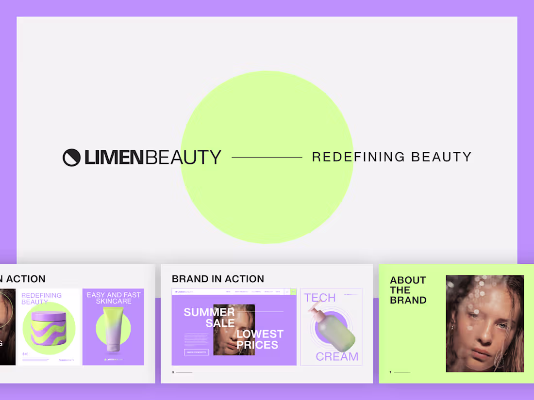 Cover image for Beauty Brand Guidelines Kittl Presentation Template