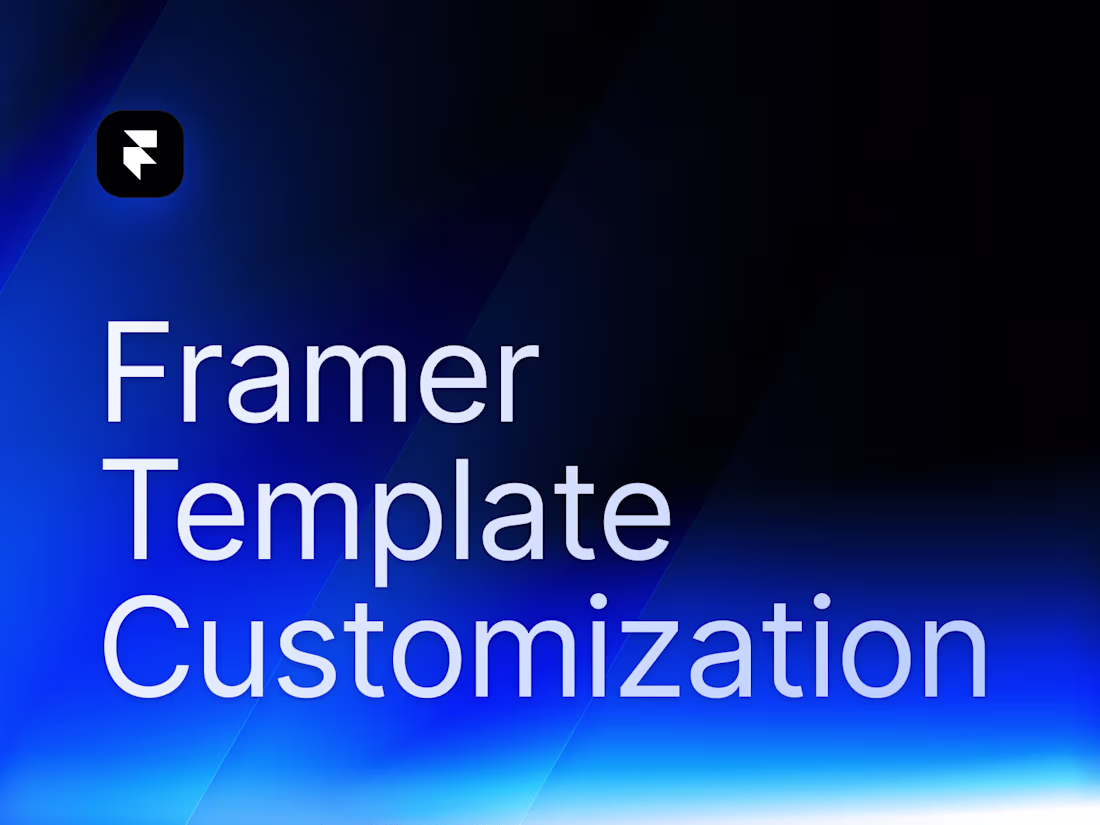 Cover image for Framer Template Customization