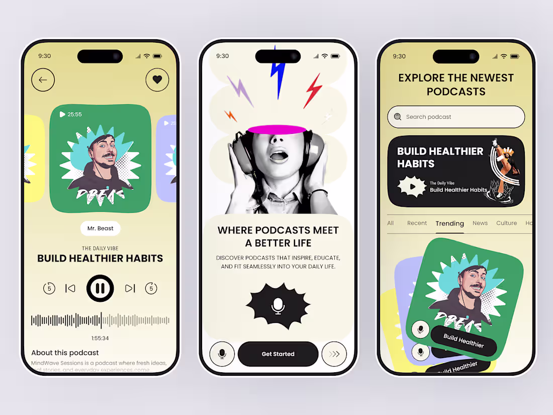 Cover image for Podcast App Redesign Project