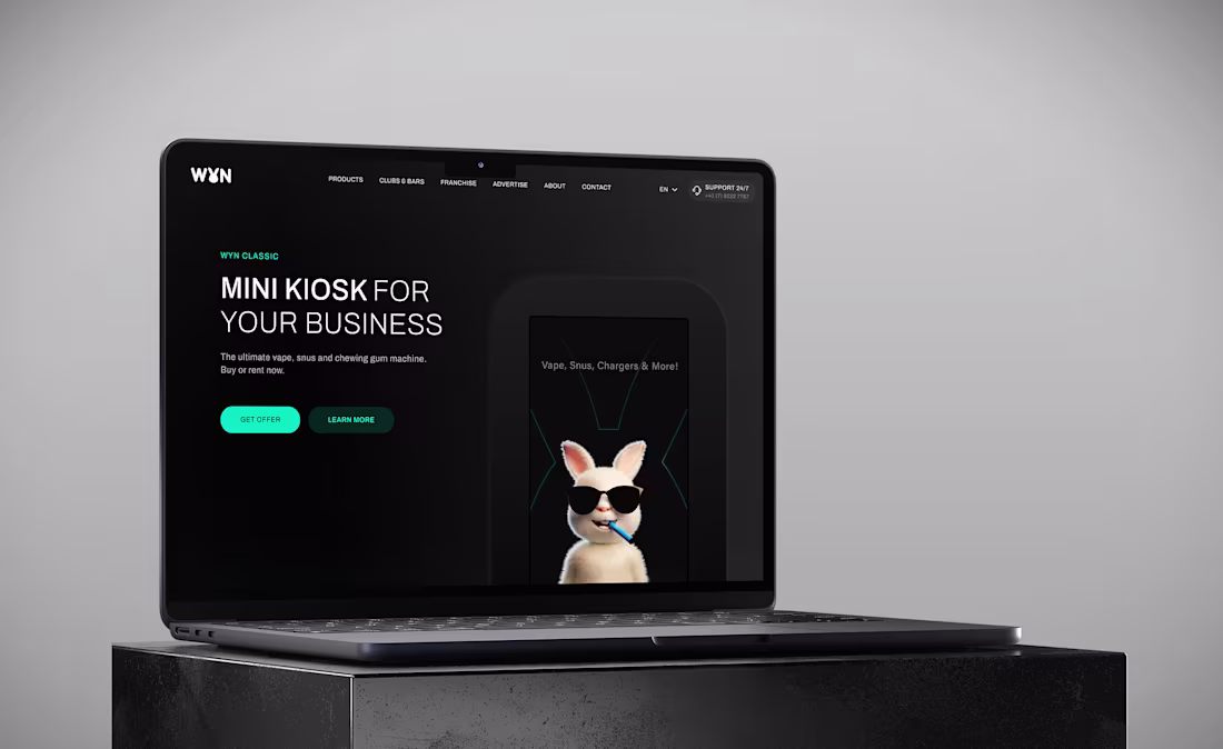 Cover image for WYN Wending // Landing Page for Kiosk