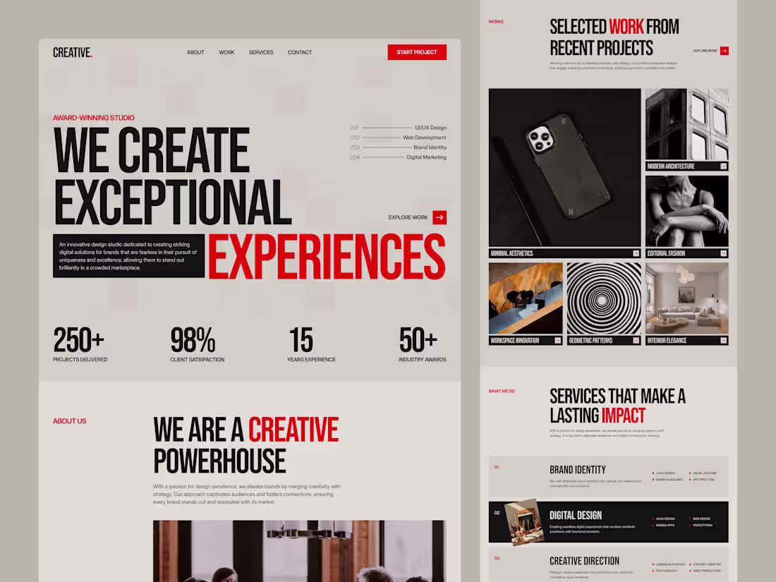 Cover image for Creative Agency Landing Page Design
