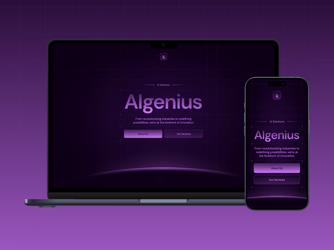 Cover image for Algenius — AI Solutions Website