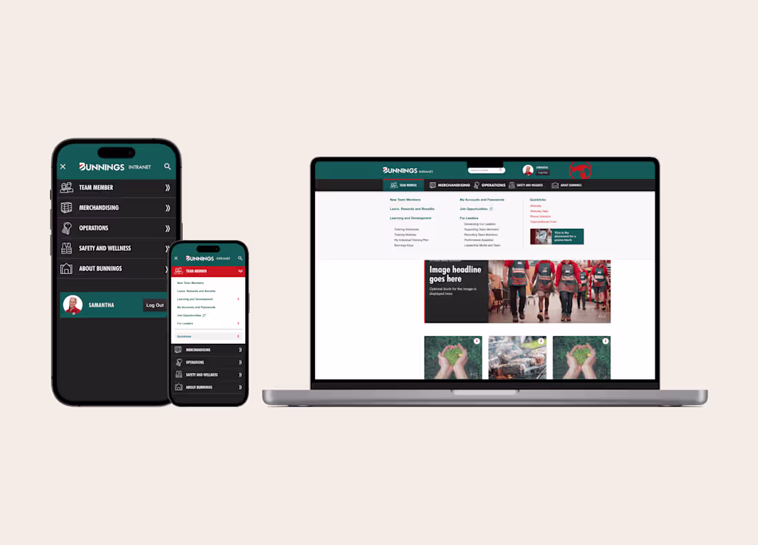 Cover image for Bunnings Intranet Upgrade Project
