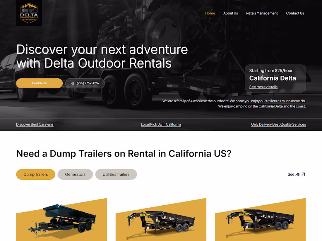 Cover image for Created an outdoor rentals platform