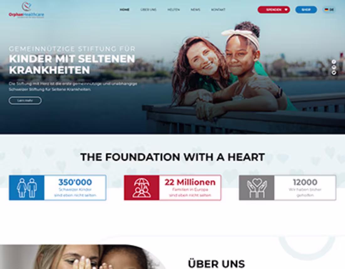 Cover image for Healthcare Charity Website Design and WordPress Development