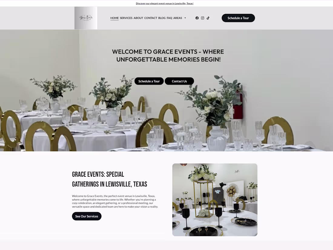 Cover image for Grace Events Website Redesign