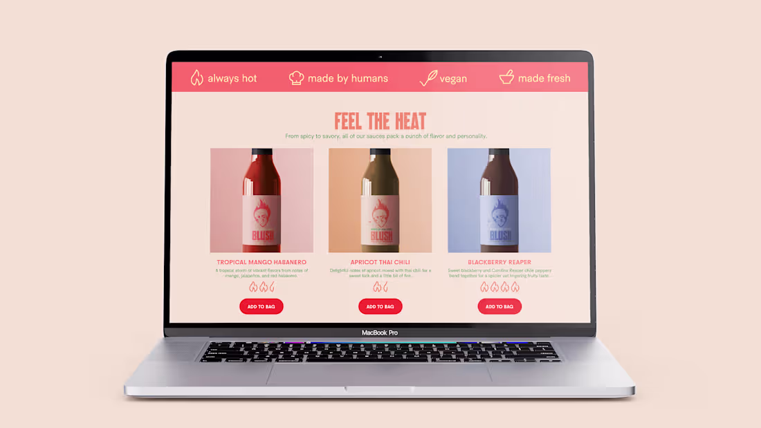 Cover image for Blush Hot Sauce 