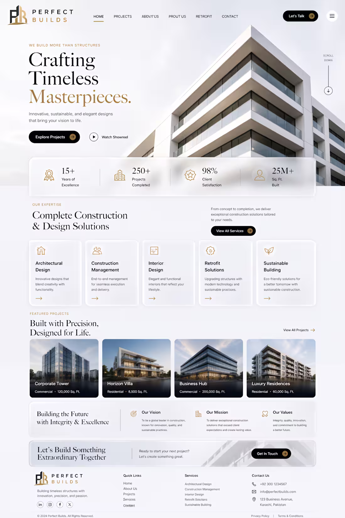 Cover image for Premium Construction Company Website Design