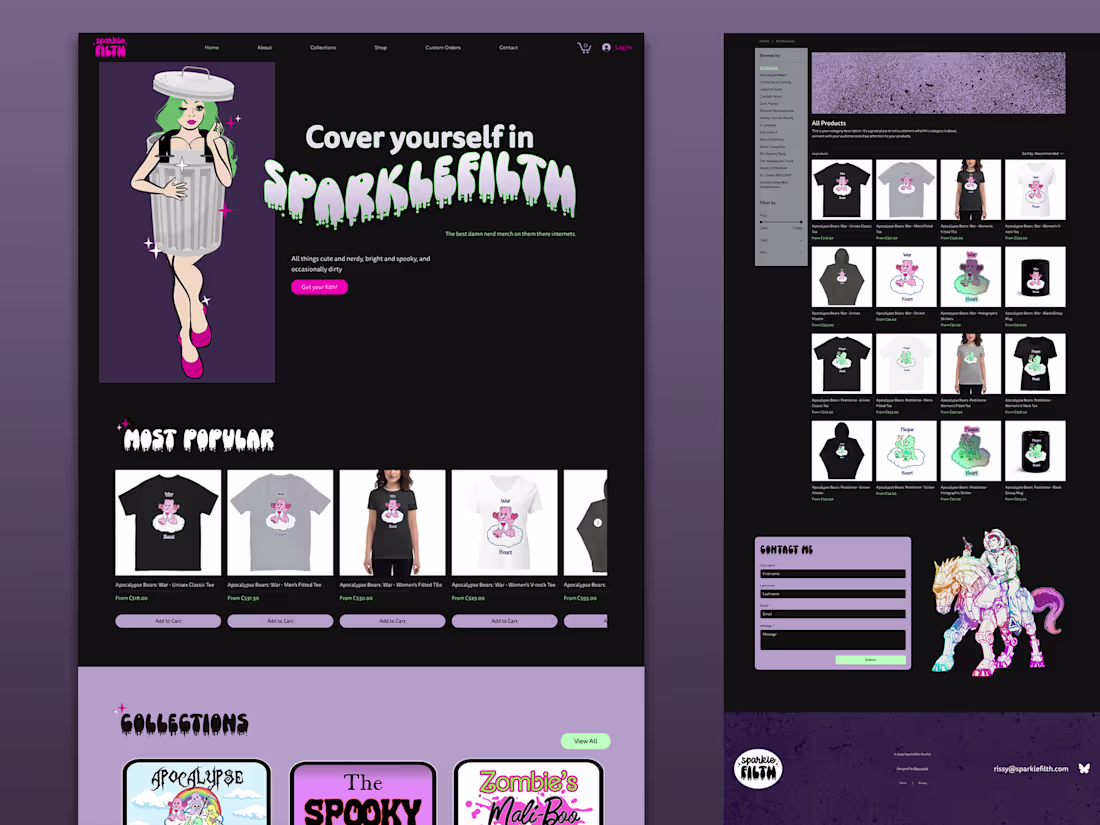 Cover image for Website for Print Graphic Designer ✦ Sparklefilth
