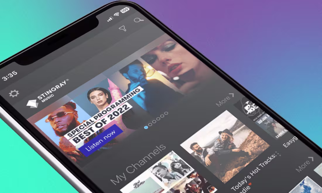 Cover image for Stingray Music mobile App: Interface design and visual assets
