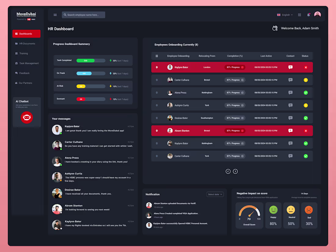 Cover image for Move Dubai – Dark CRM