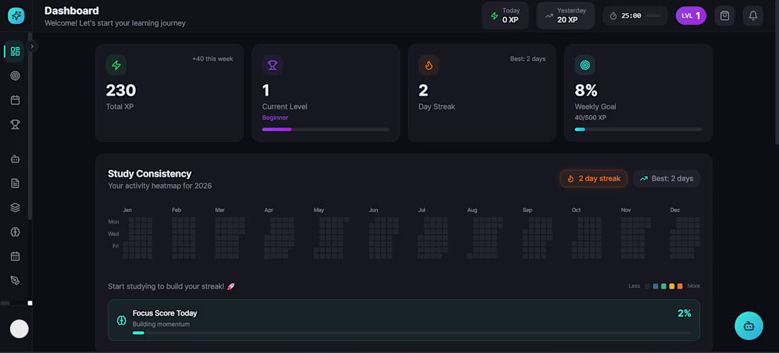 Cover image for 📚 StudyMate
"Your AI-powered study operating