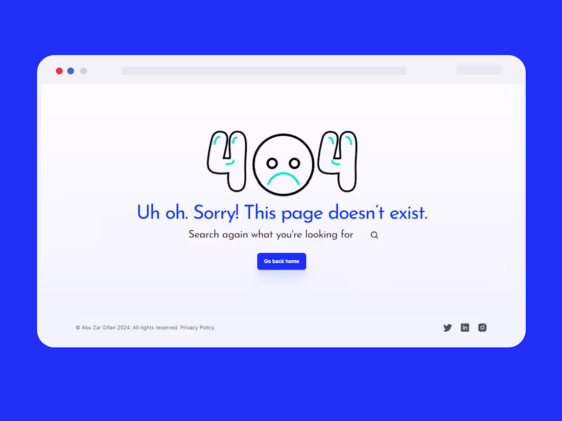 Cover image for Framer 404 Error Page Design